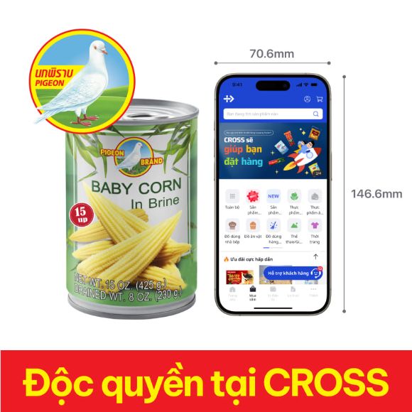 [PIGEON] Ngô bao tử đóng hộp 435g 3