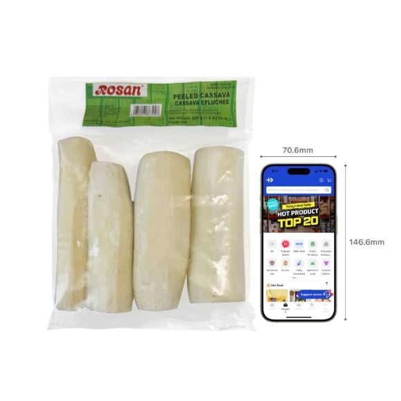 Frozen Peeled Whole Cassava 800g 2