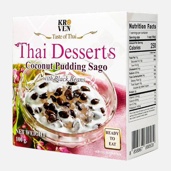 Chè đậu đen chân trâu cốt dừa Kroven Thái Lan 100g 2