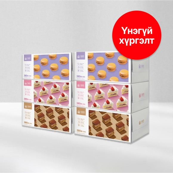 Хуурай салфетка 280ш 6 хайрцаг 1