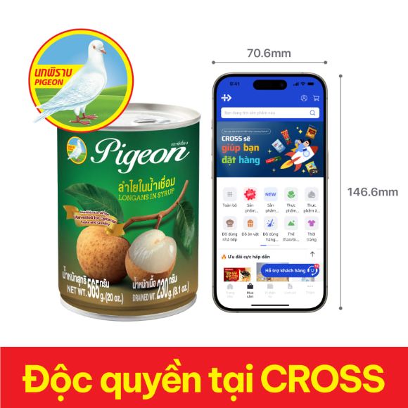 [PIGEON] Nhãn ngâm đường đóng hộp đóng hộp 565g 3