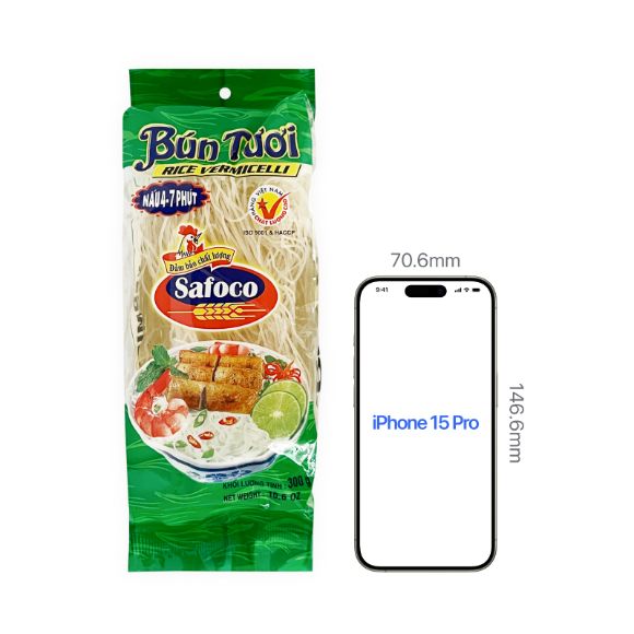 Bún tươi Safoco 300g 3 gói, 1 set 5