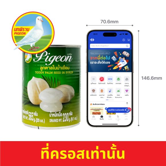 ลูกตาลในน้ำเชื่อม ตรานกพิราบ 565 ก. 4