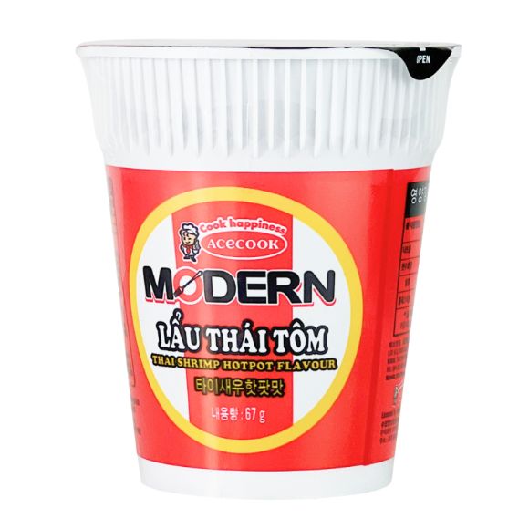 Mì ly Modern Lẩu Thái tôm 67g, 1 hộp 1