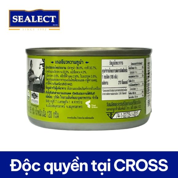 [SEALECT] Cá ngừ xốt cà ri xanh Thái Lan 185g 3