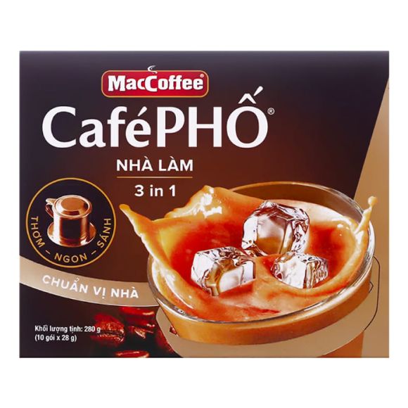 Cà phê hòa tan Nhà làm Cafe Phố 3in1 280g, 1 hộp 10 gói 1